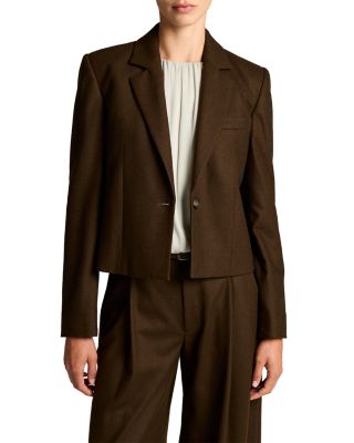 Wool Blend Soft Flannel Blazer