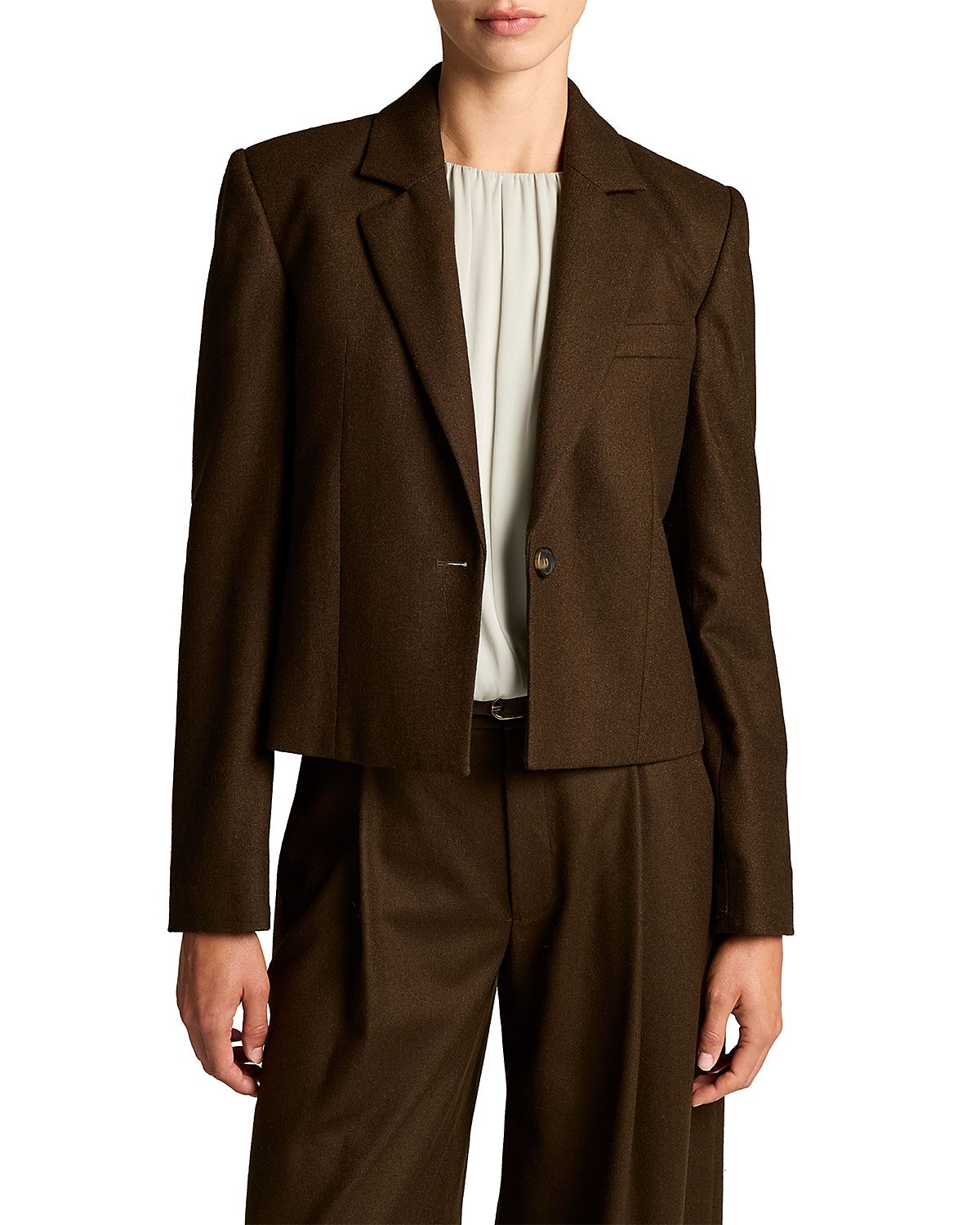 Vince Wool Blend Soft Flannel Blazer