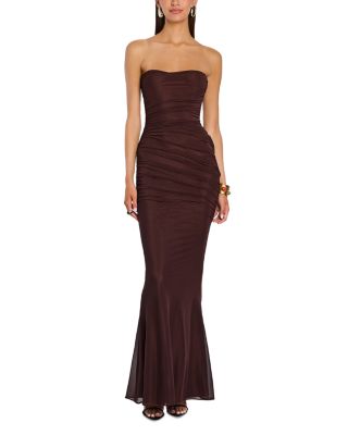 Isadore Printed Brushstroke Maxi Dress