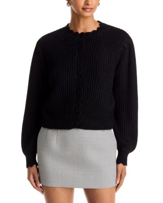 Trudy Scalloped Ribbed Cardigan - Exclusive