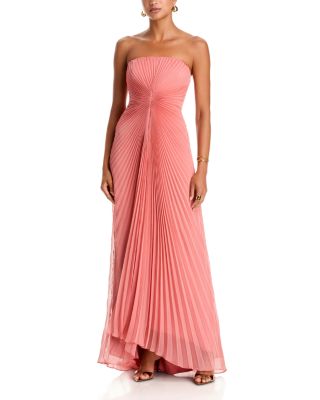 Myra Strapless Pleated Gown