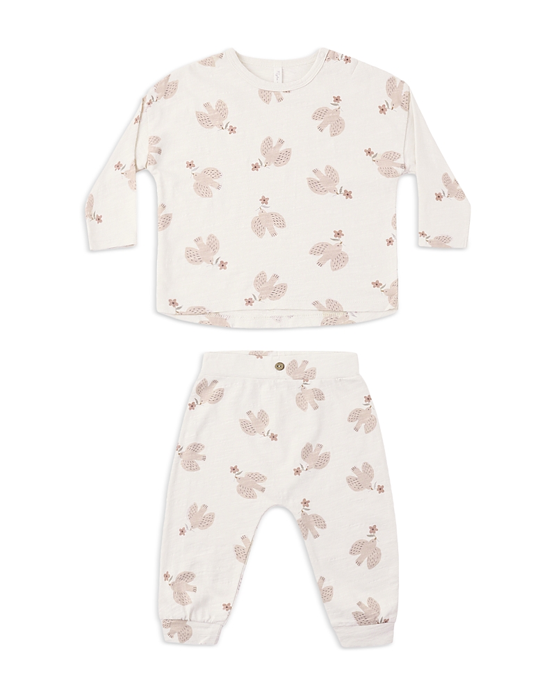 Rylee + Cru Girls' Cotton Sparrows Long Sleeve Tee & Pants Set - Baby
