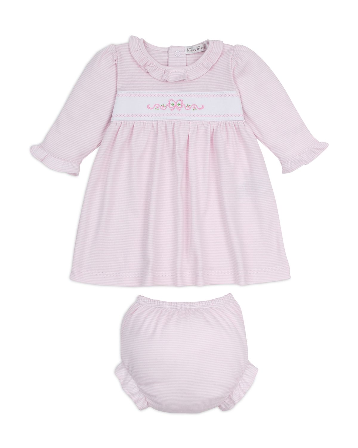 Kissy Kissy Girls' Striped Dress & Diaper Cover Set - Baby