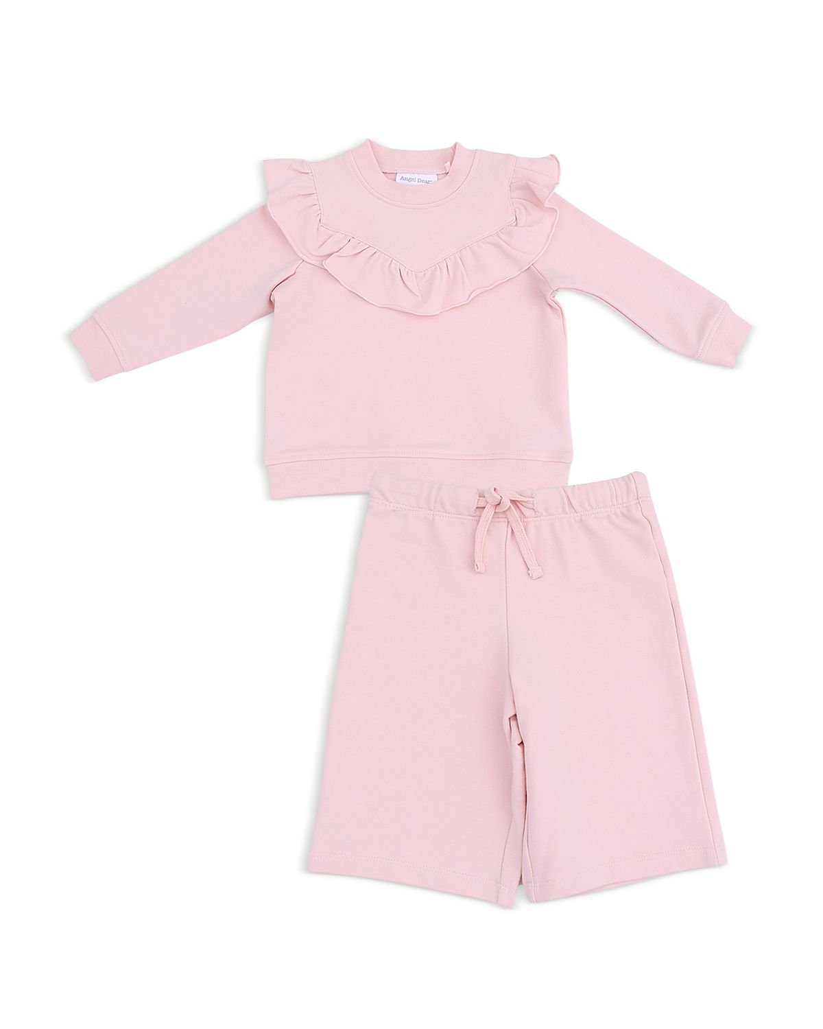 Angel Dear Girls' V Ruffled Shirt and Wide Leg Pants Set - Baby