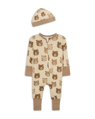 Boys' Bear Faces Coverall and Hat - Baby