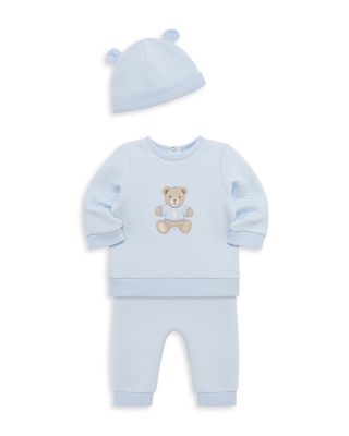 Boys' Bear Quilted Top, Hat & Pants Set - Baby