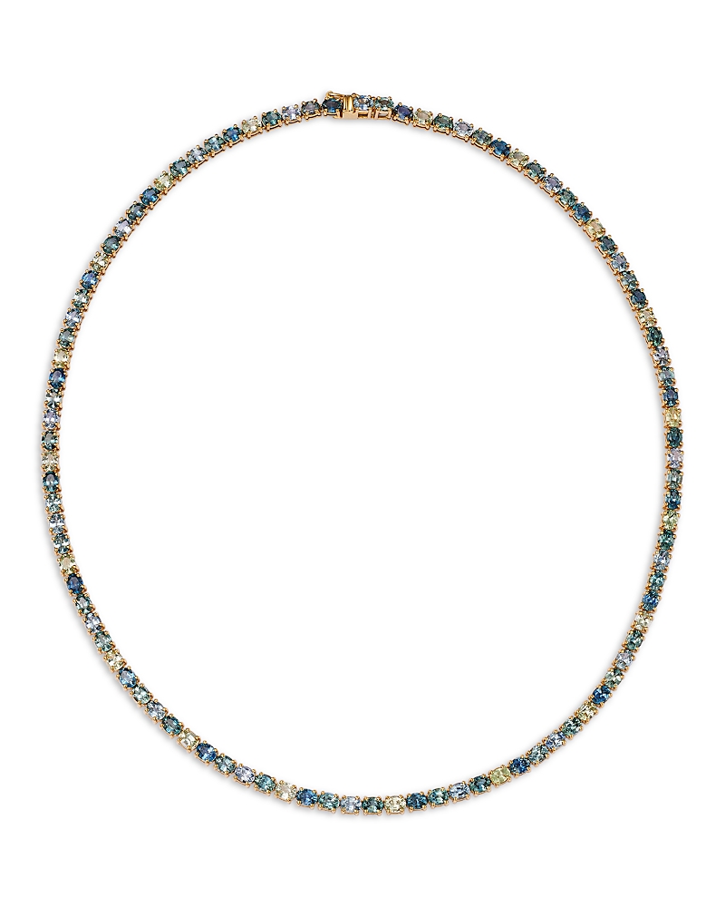 Bloomingdale's Fine Collection Montana Sapphire Ombre Necklace in 14K Yellow Gold, 24