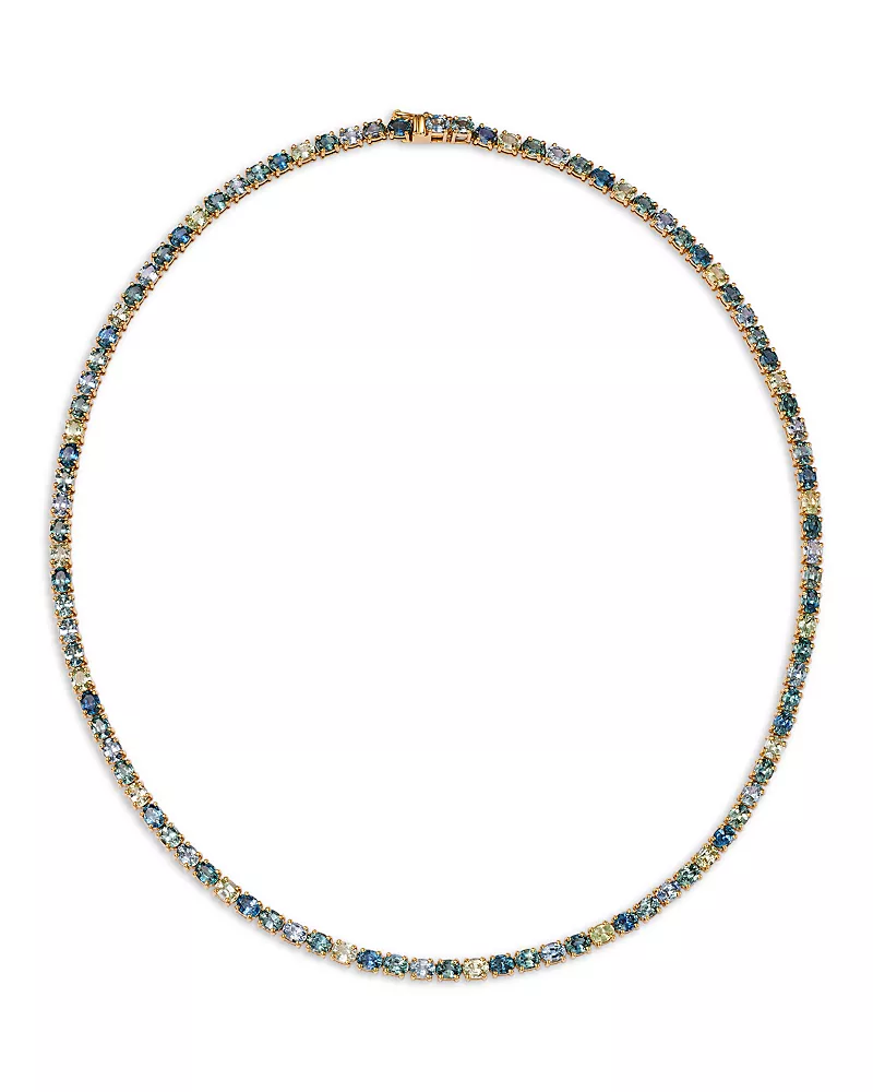Bloomingdale's Fine Collection Montana Sapphire Ombre Necklace in 14K Yellow Gold, 24