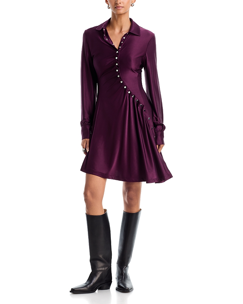 Rabanne Asymmetric Long Sleeve Dress