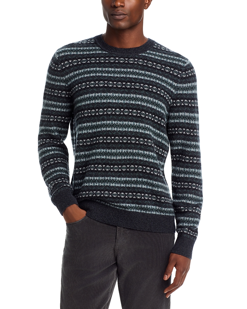 The Men's Store at Bloomingdale's Fair Isle Stripe Cashmere Sweater - Exclusive