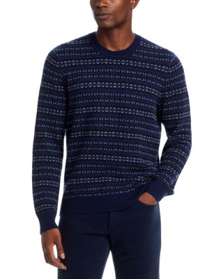 The Men's Store at Bloomingdale's Fair Isle Stripe Cashmere Sweater - Exclusive