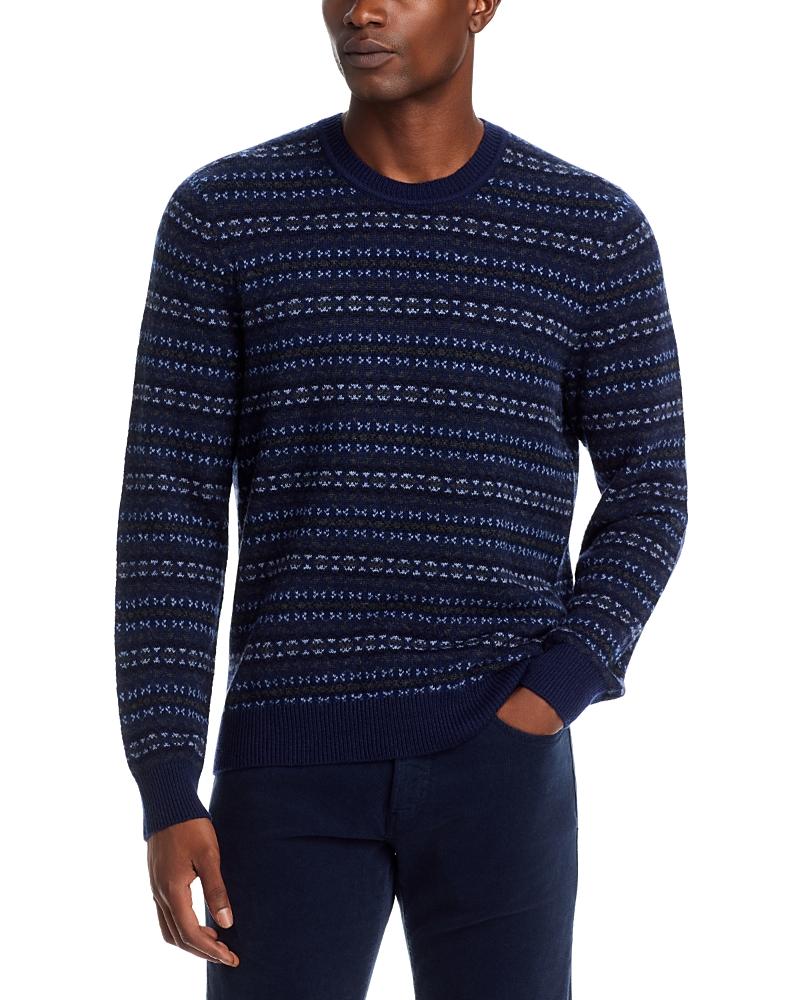 The Men's Store at Bloomingdale's Fair Isle Stripe Cashmere Sweater - Exclusive