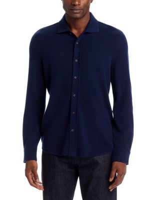 Point Collar Wool Blend Shirt - Exclusive