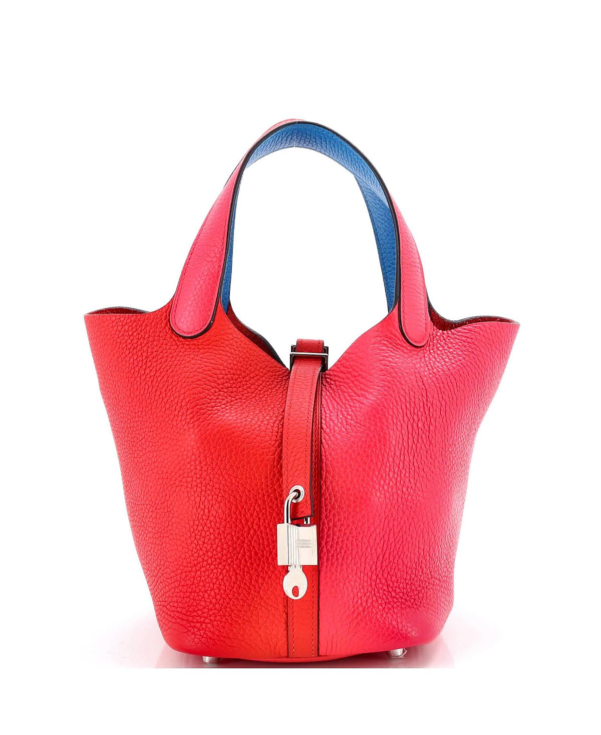 Pre-Owned HERMES Pm Picotin Lock Bag Tricolor Clemence