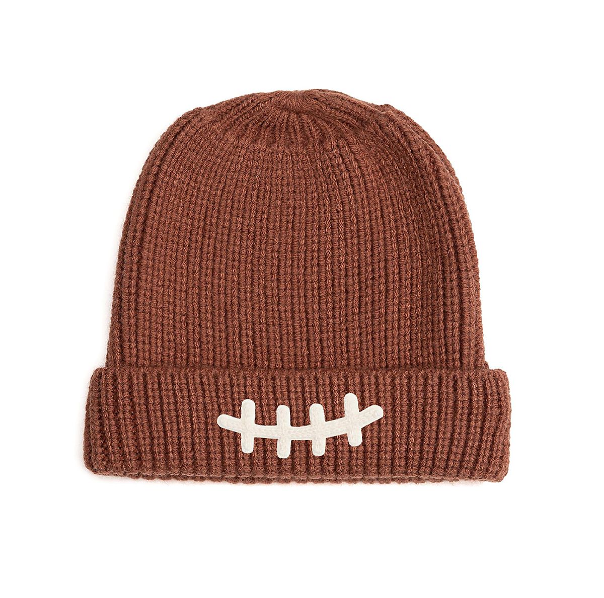 Sweet Wink Boys' Football Lace Patch Beanie - Little Kid, Big Kid