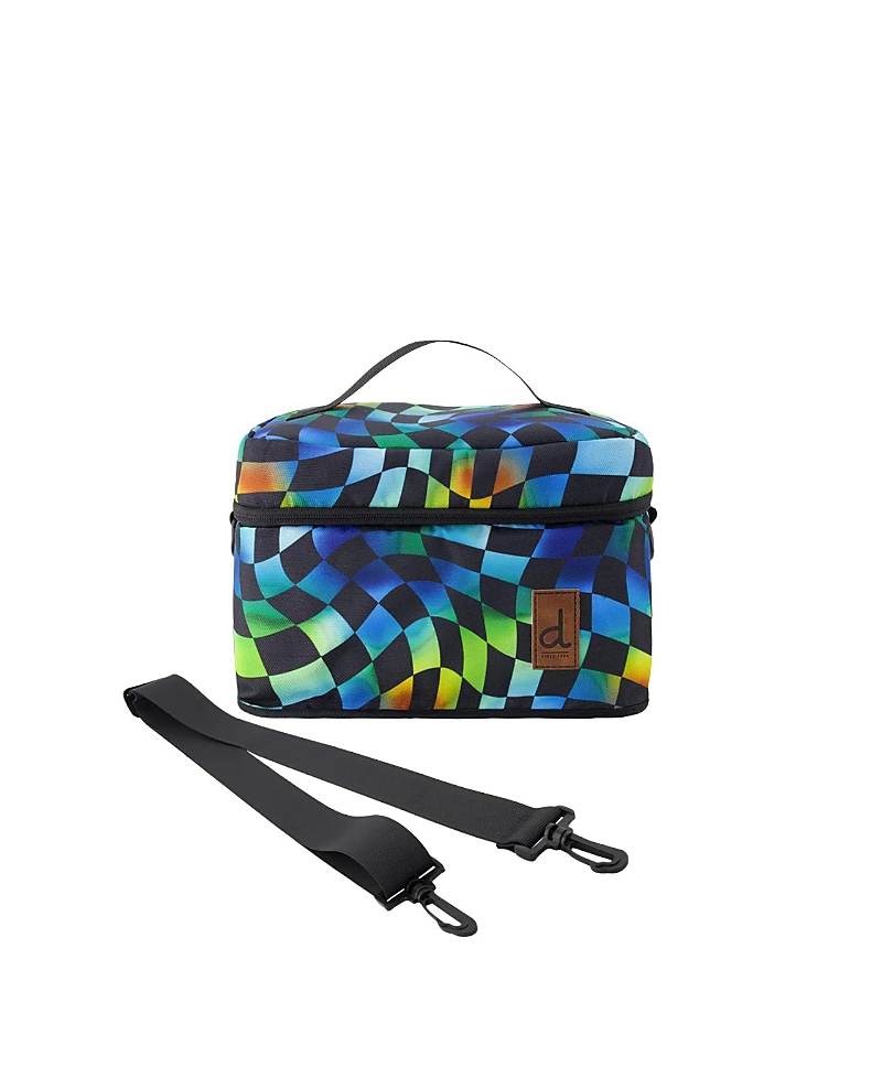 Deux Par Deux Checkered Adventure Functional Lunch Box In Multi