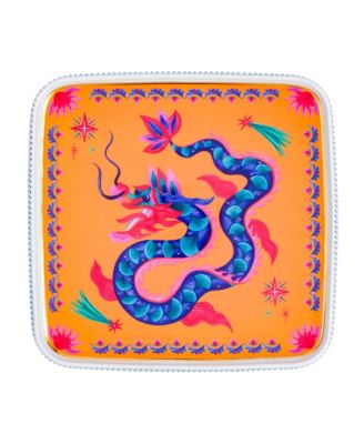  Shekou Porcelain Decorative Tray, 11" x 11" x 1