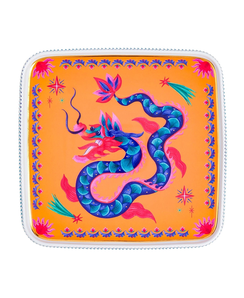 Zsa Zsa Zsu Shekou Porcelain Decorative Tray, 11 x 11 x 1