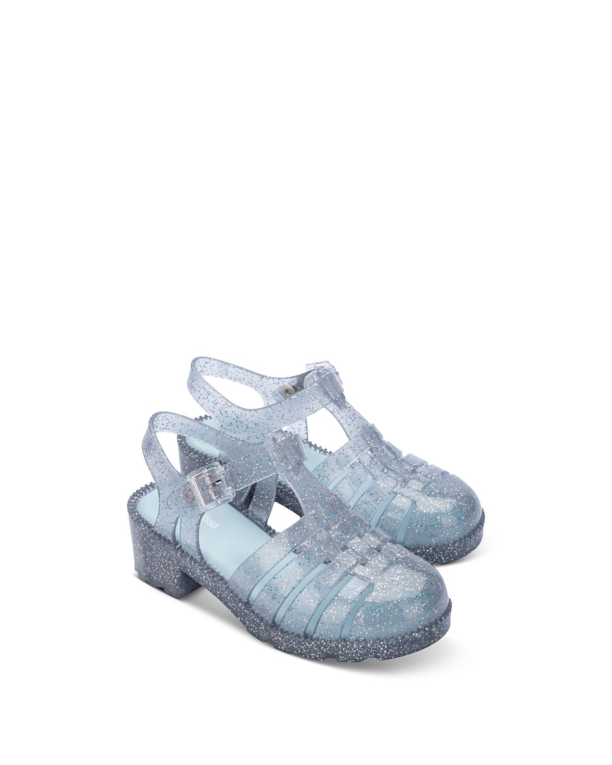 Mini Melissa Girls' Possession Heel Glitter Sandals Toddler, Little Kid, Big Kid