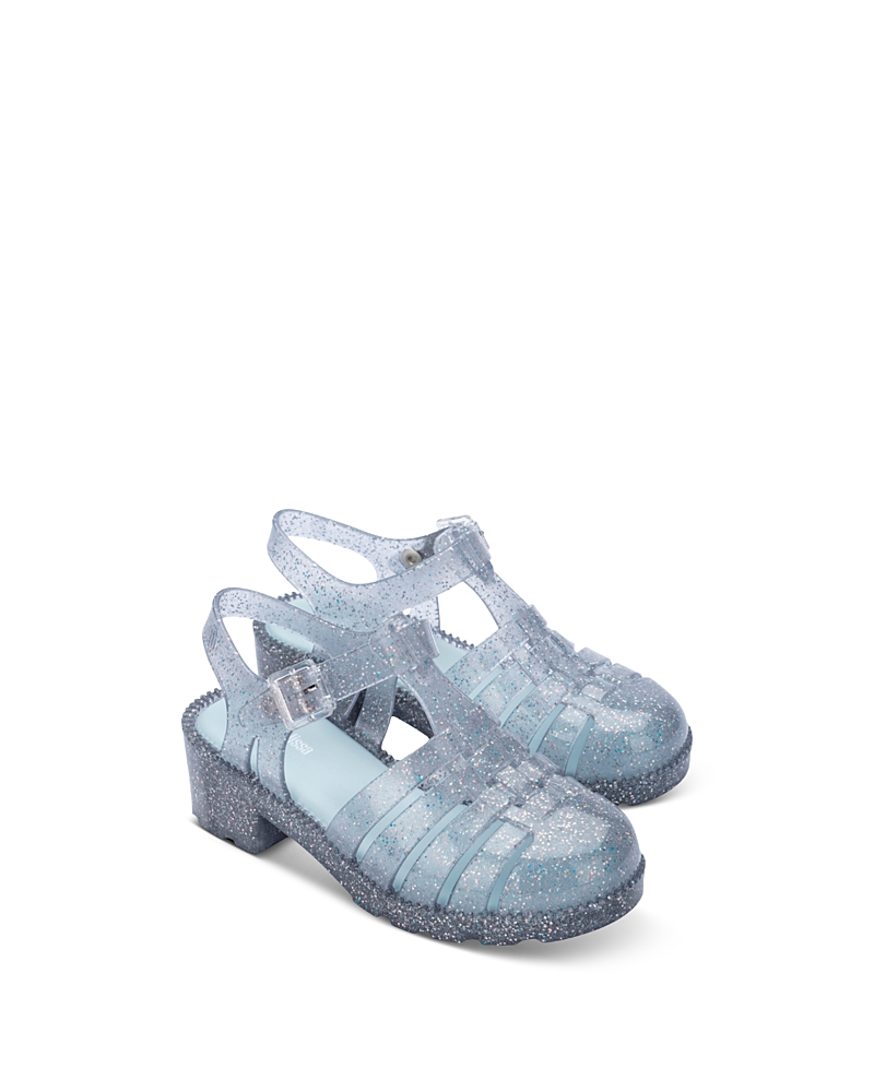 Mini Melissa Girls' Possession Heel Glitter Sandals Toddler, Little Kid, Big Kid