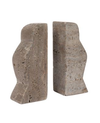  Decorative Travertine Wave Bookends