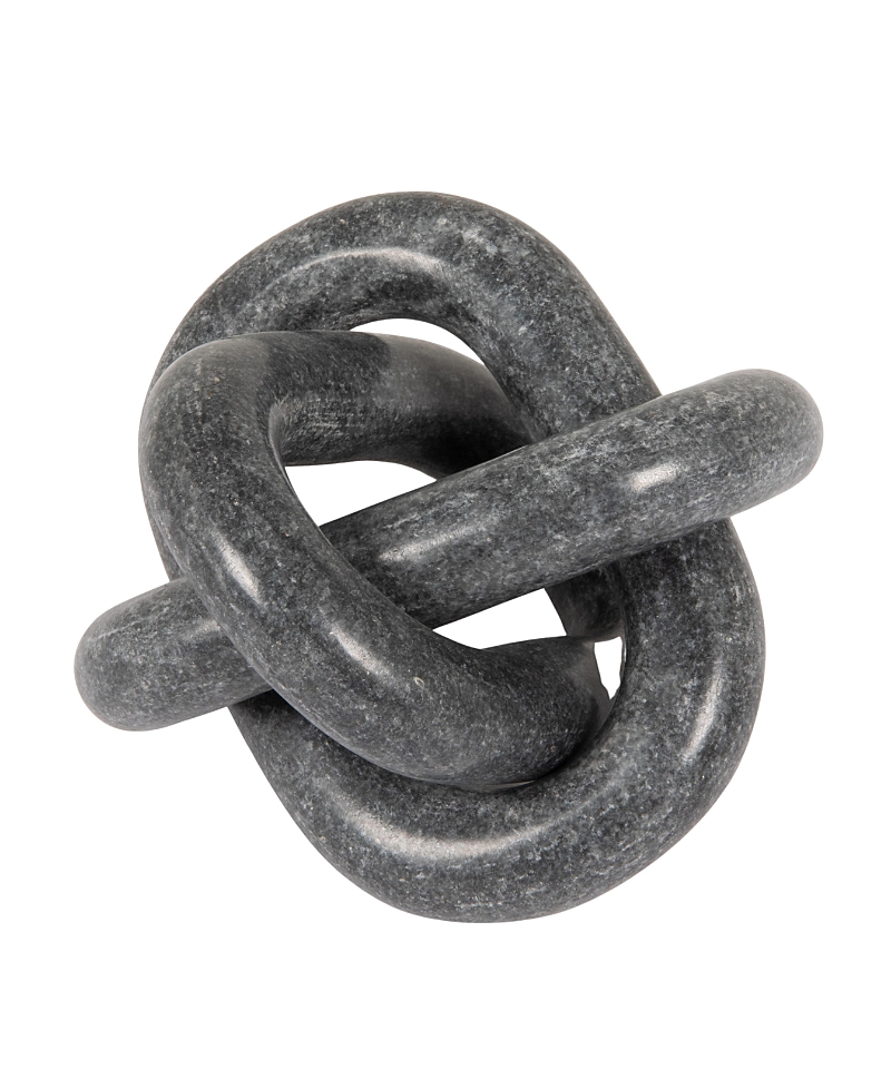 Olive Grove Decorative Interlocking Marble Chain With 3 Links In Grey