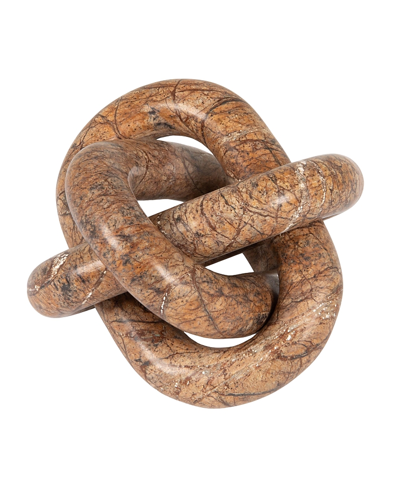 Storied Home Decorative Interlocking Marble Chain - Medium Brown
