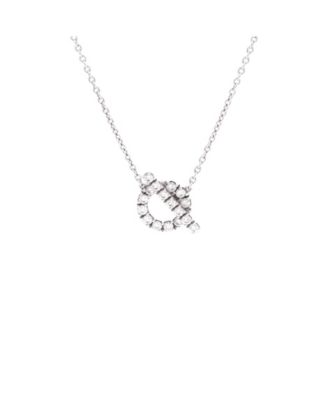 Finesse Pendant Necklace 18K White Gold and Diamonds, 16"