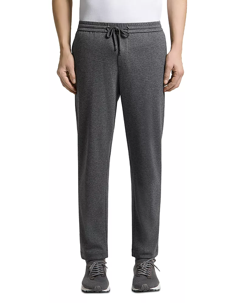 Peserico Cotton Blend Double Interlock Drawstring Joggers