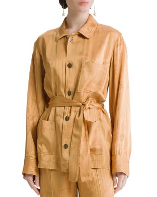 The Lotus Fluid Jacquard Pajama Jacket