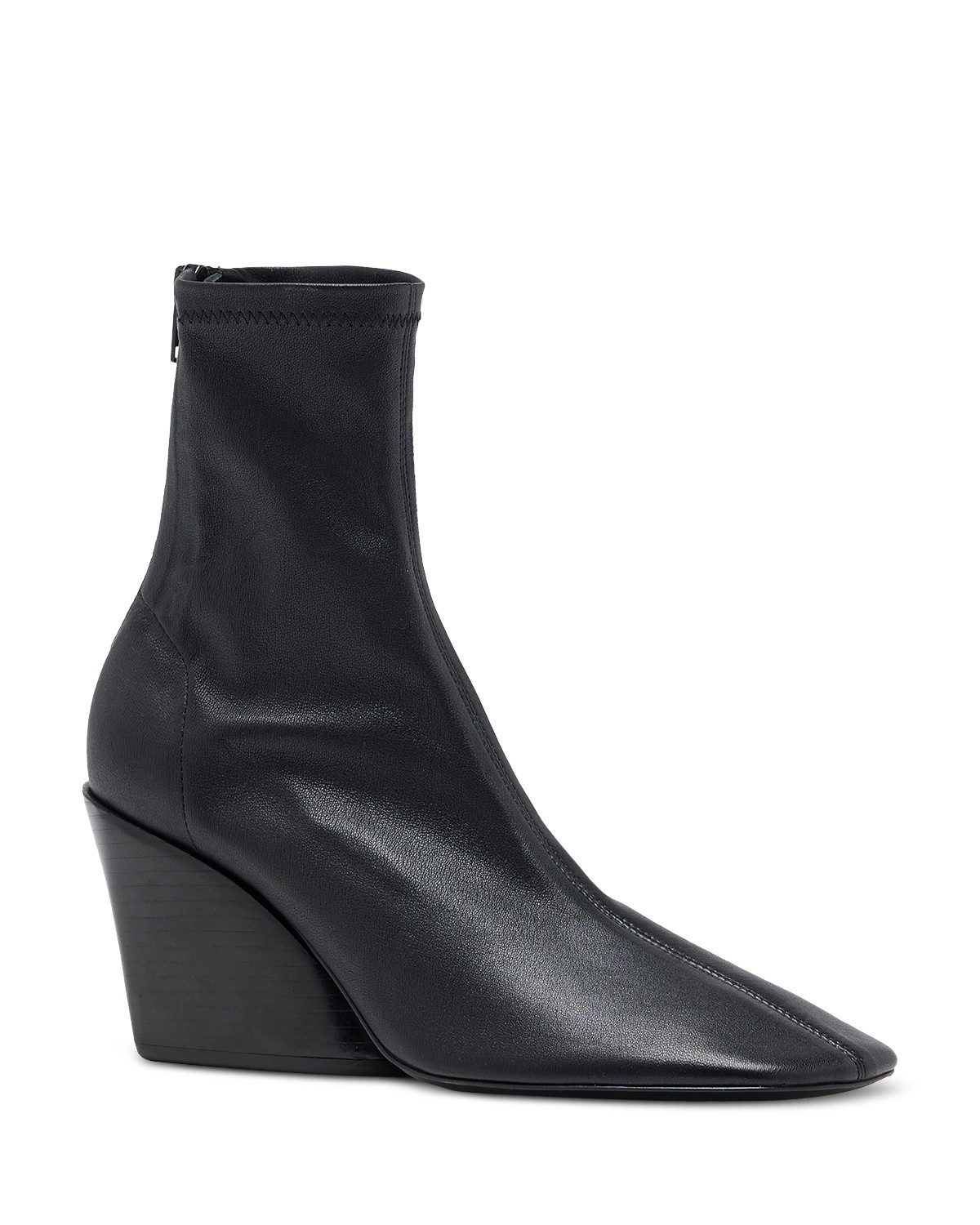 Proenza Schouler Women's Slant Stretch Leather Ankle Boots in Black
