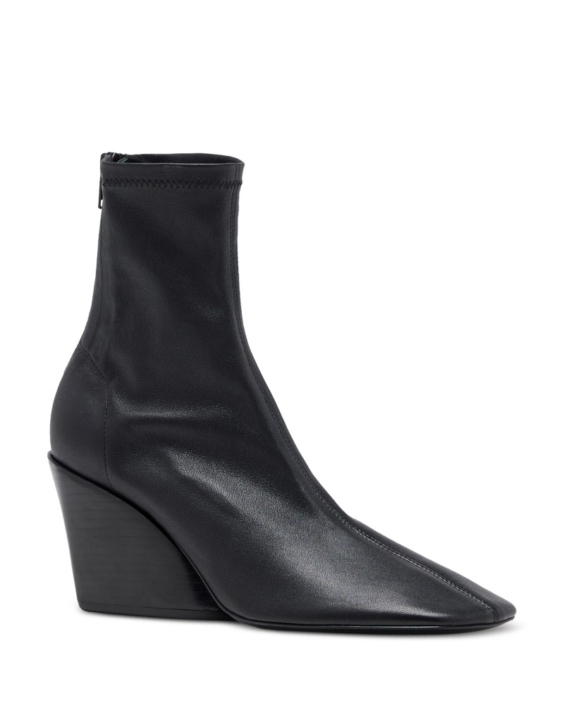 Proenza Schouler Women's Slant Stretch Leather Ankle Boots in Black