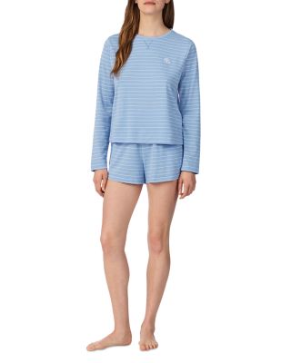 Long Sleeve Lounge Crewneck Boxer Pajama Set