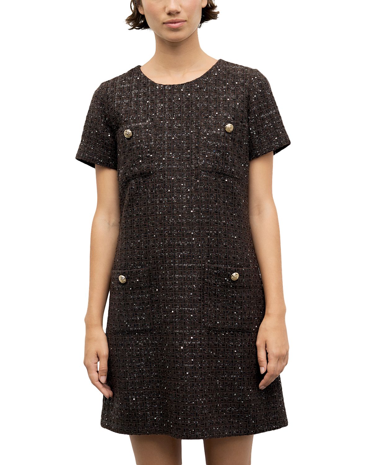 Gerard Darel Coni Tweed Mini Dress