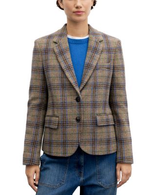 Juliane Printed Two Button Notch Collar Jacket