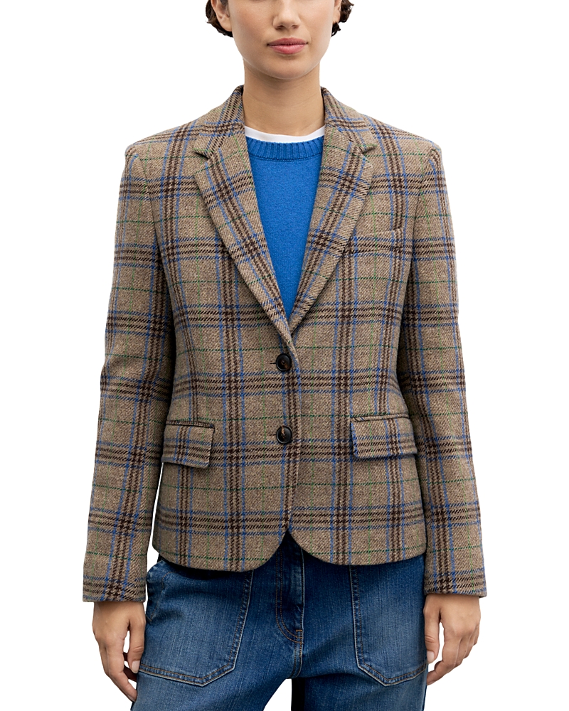 Gerard Darel Juliane Printed Two Button Notch Collar Jacket