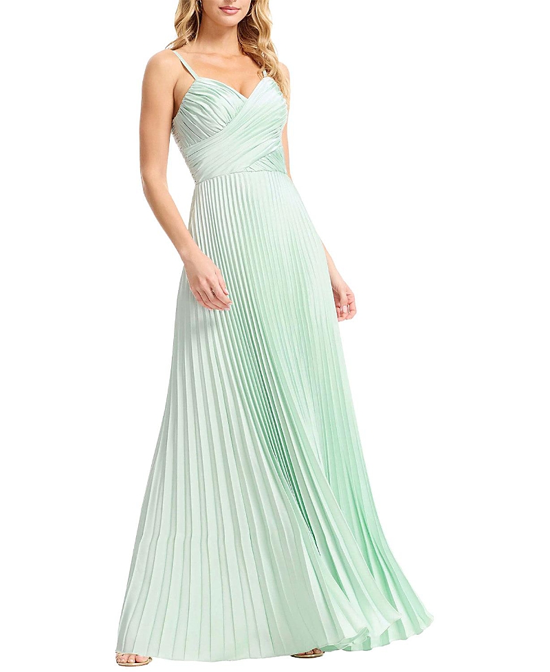 Dress the Population Sweetheart Spaghetti Strap Pleated Gown
