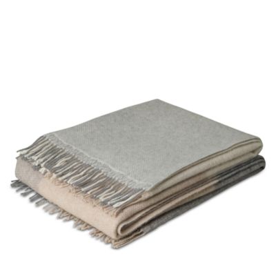 Brodie Wool Blend Fringed Throw Blanket