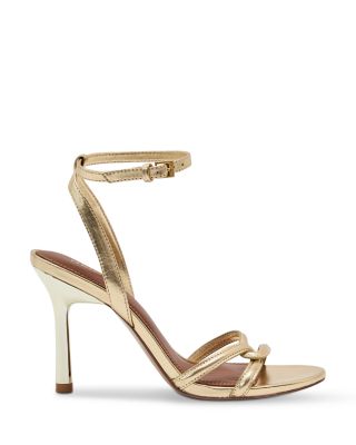 Women's Metallic Leather Stiletto Sandals
