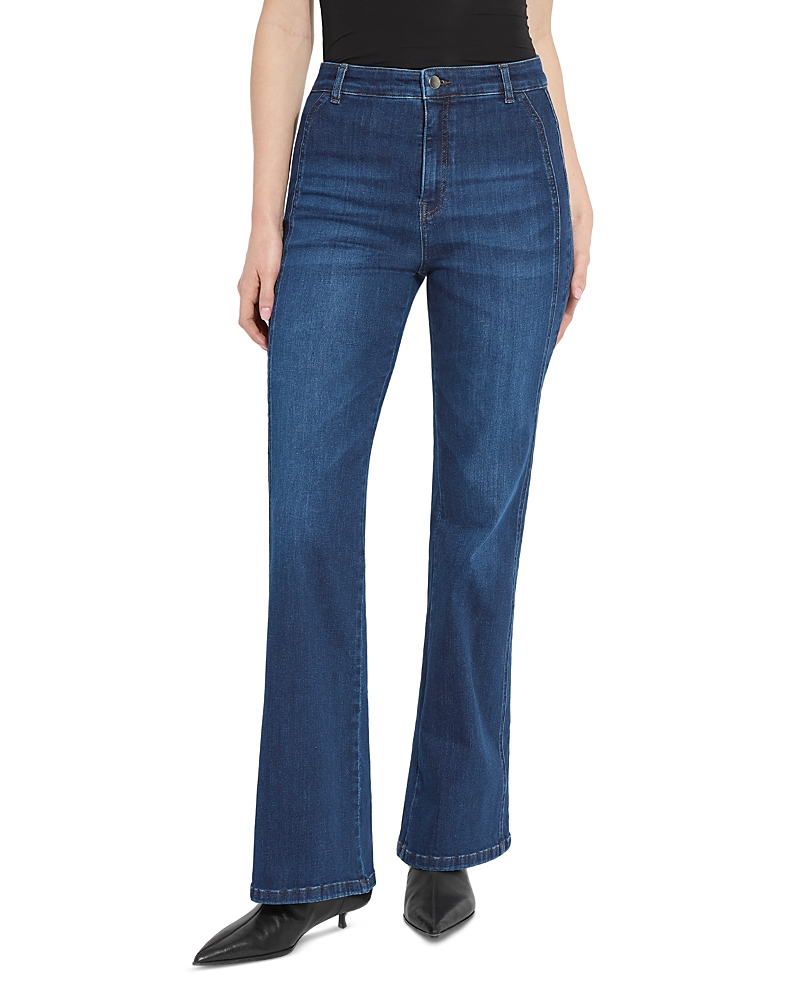 Lysse Liora High Rise Straight Pants in Dark Midnight