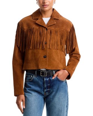 Smoked Paprika Leather Fringe Jacket - thumbnail 3