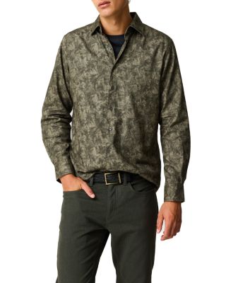 Campbell Valley Palm Print Long Sleeve Shirt
