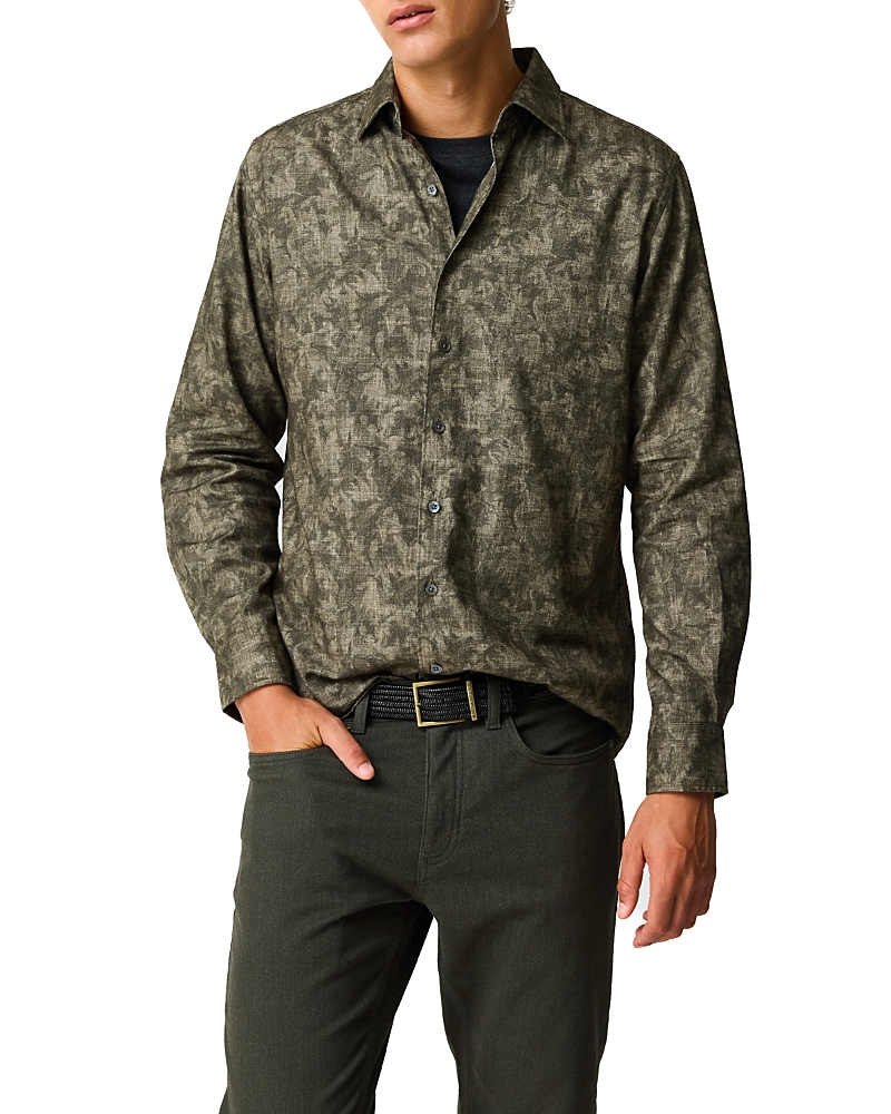 Rodd & Gunn Campbell Valley Palm Print Long Sleeve Shirt