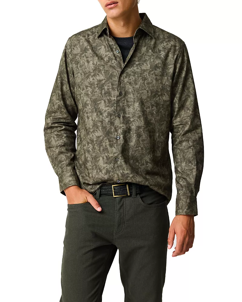 Rodd & Gunn Campbell Valley Palm Print Long Sleeve Shirt