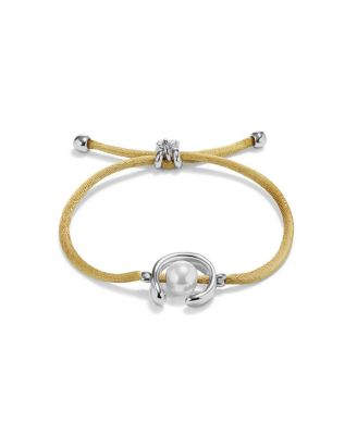  Camel Silk Effect Bracelet with Pearl Shell