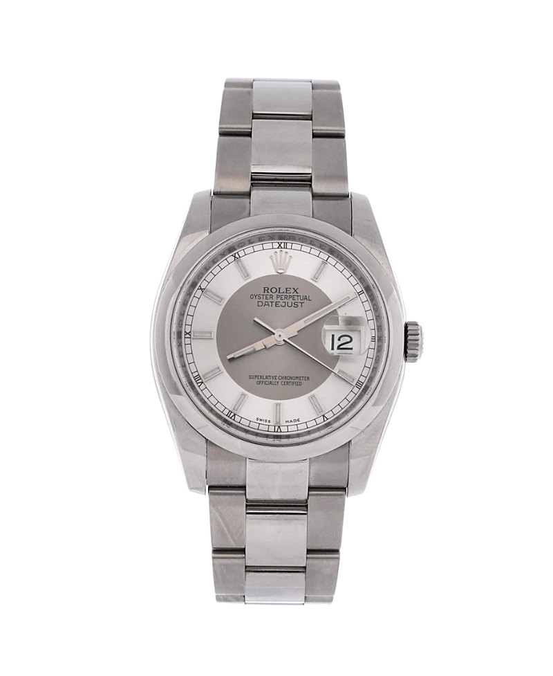 Pre-owned Pre-owned Rolex Rolex Oyster Perpetual Datejust Automatic Watch In Stainless Steel 36mm In Dial Color: Silver