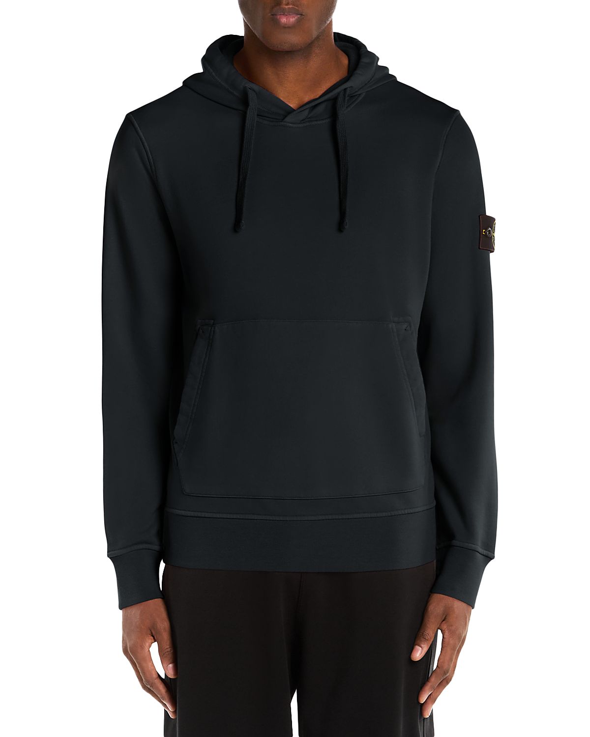 Stone Island Felpa Solid Cotton Hooded Sweatshirt