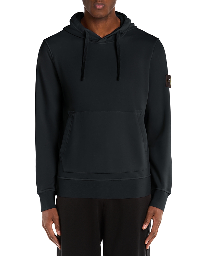 Stone Island Felpa Solid Cotton Hooded Sweatshirt