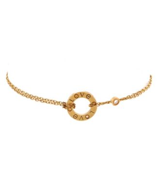  2 Diamonds Love Bracelet 18K Gold with Diamonds