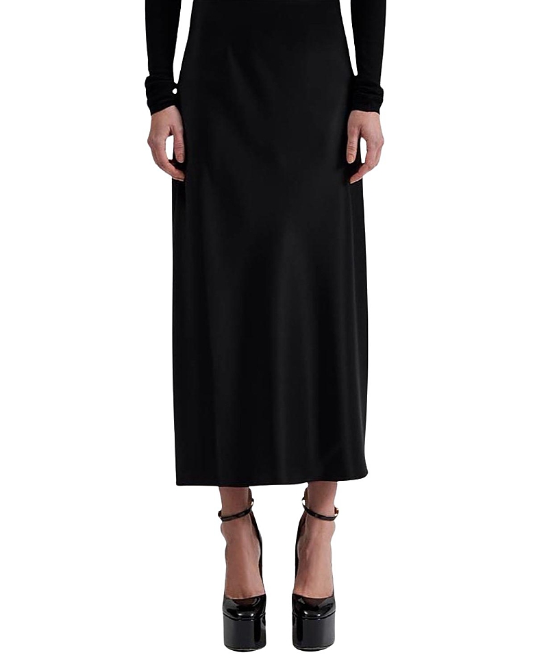 Malina Aubree Satin Midi Skirt In Multi